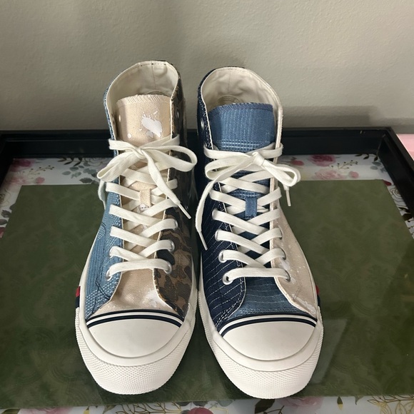 Pro-Keds Other - Pro-Keds High-Top Sneakers in Denim & Beige